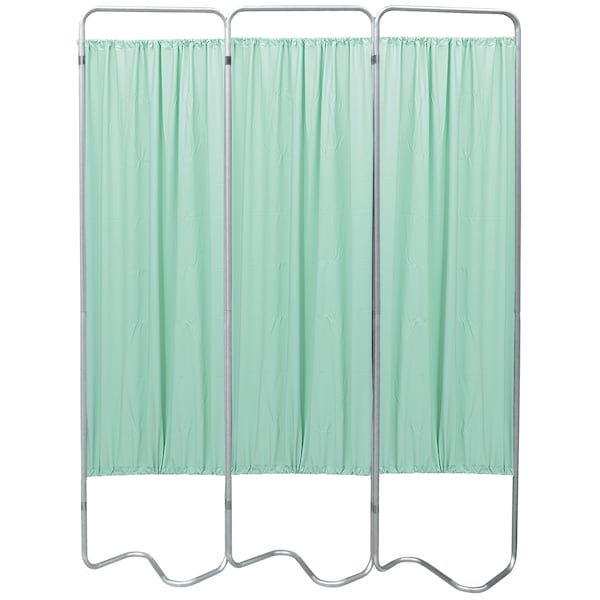 3 Section Beamatic Privacy Screen with Vinyl Panels, Green